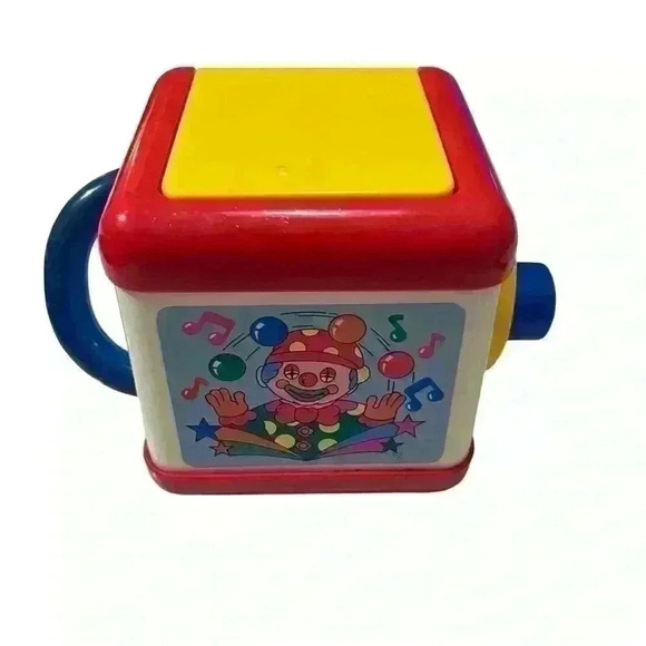 Vintage 1992 Redbox Musical Jack In the Box  Clown Toy Creepy Clown Used - Picture 5 of 6